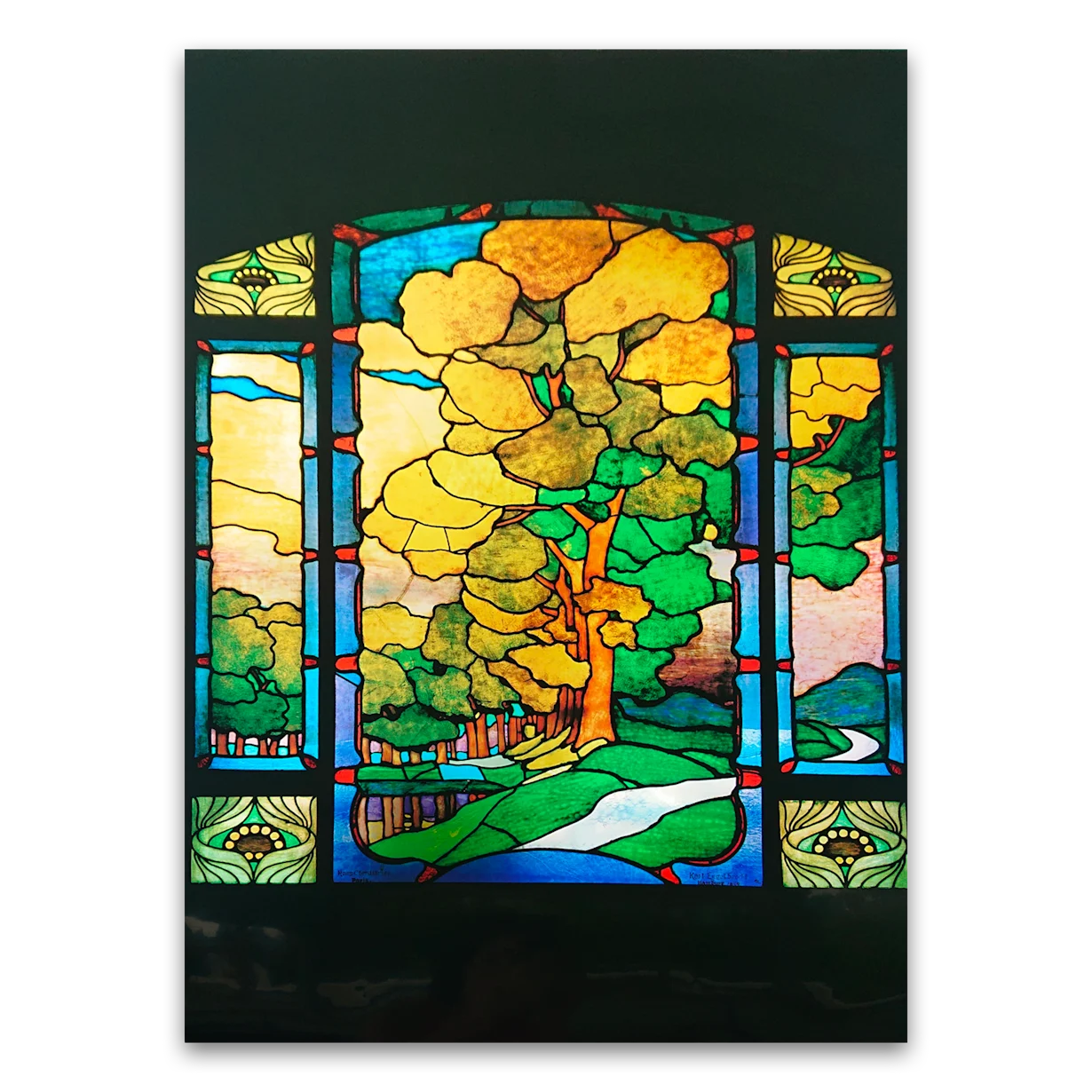 Poster Jugendstil Weg zwischen Bäumen