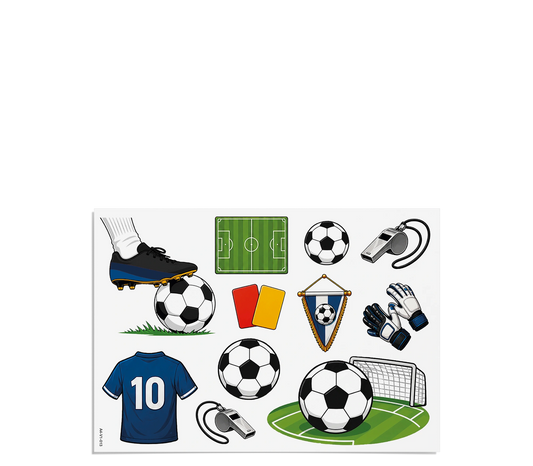 Fensterbild Fußball mit Trikot